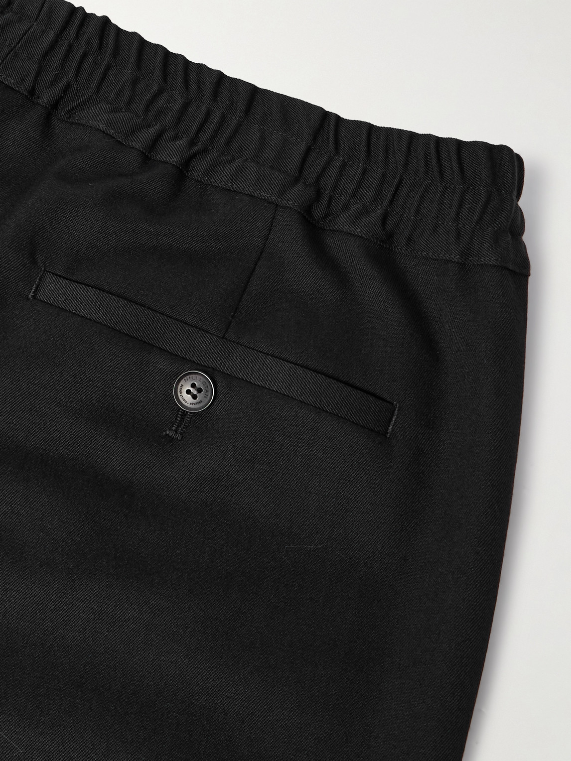 Nili Lotan Lawrence Straight-leg Virgin Wool-twill Trousers In Black