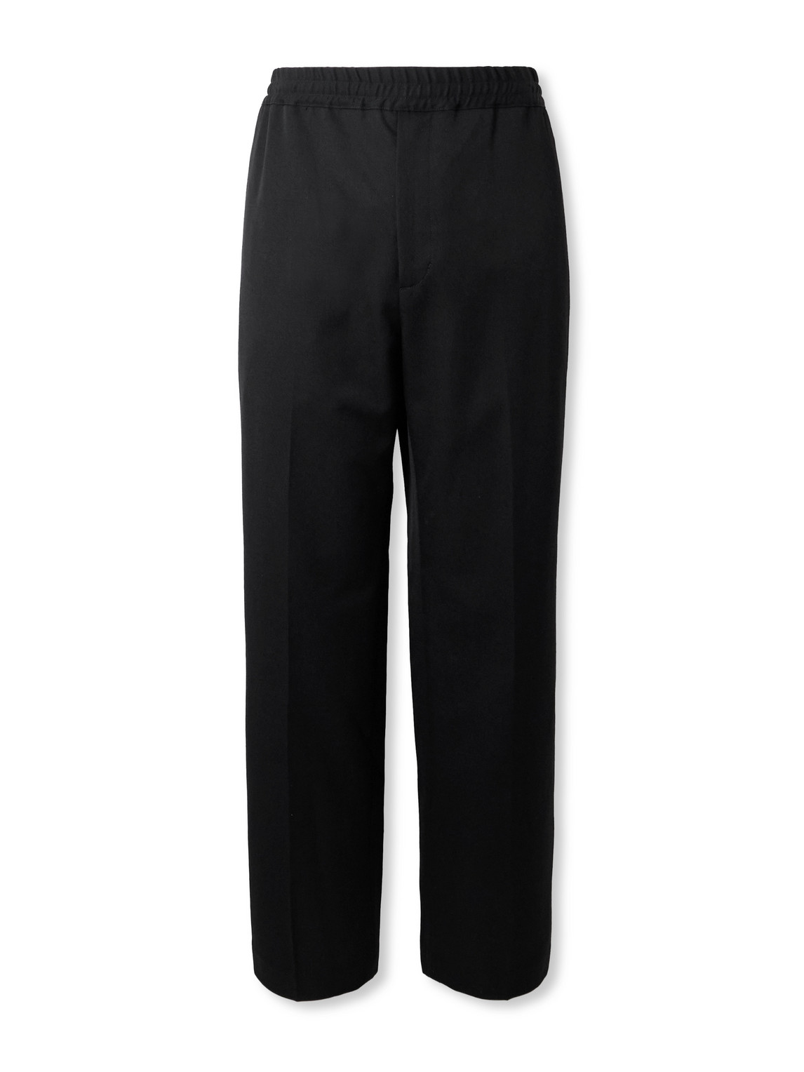 Nili Lotan Lawrence Straight-leg Virgin Wool-twill Trousers In Black