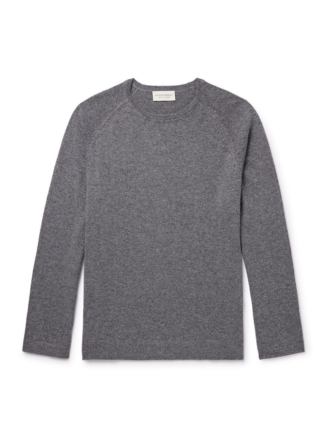 Officine Generale Nate Cashmere Sweater In Gray