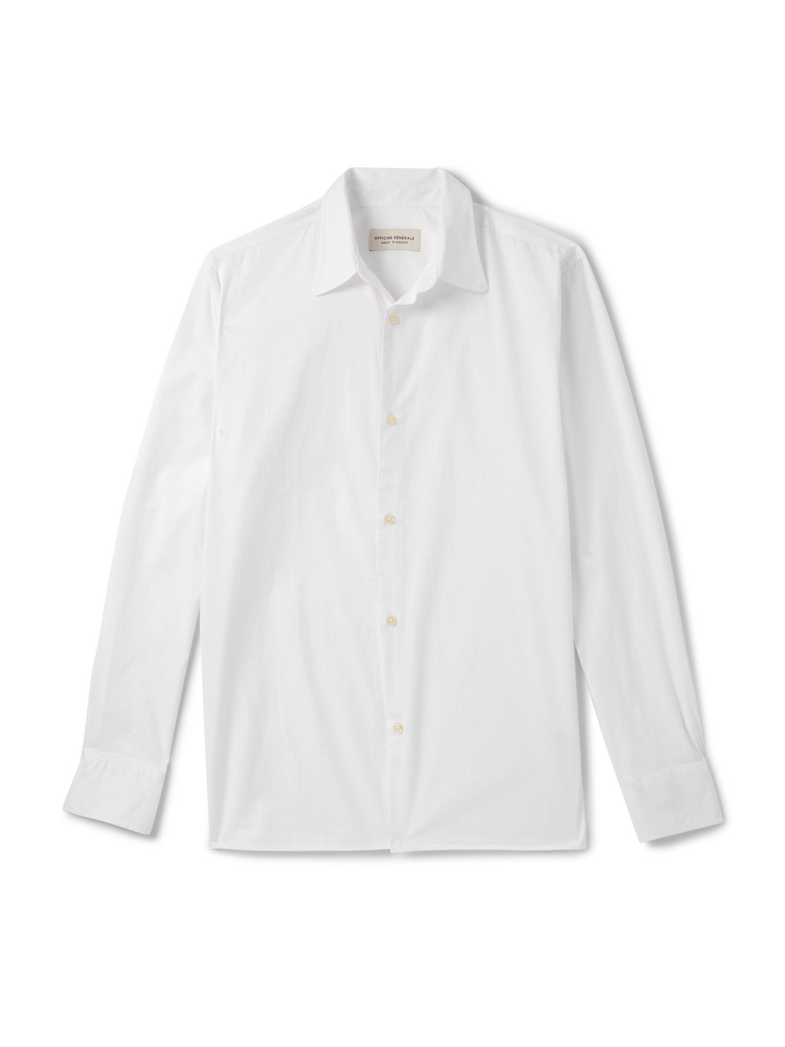 Officine Generale Cotton-poplin Shirt In White