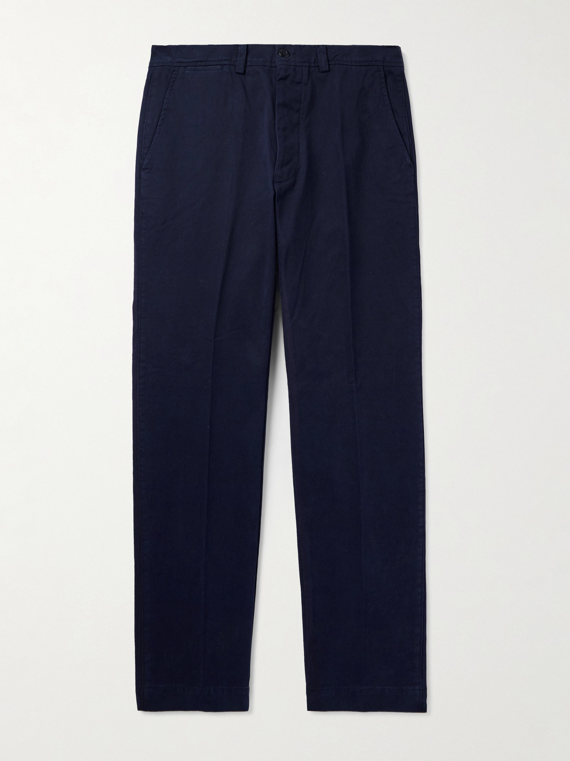 OFFICINE GÉNÉRALE Straight-Leg Garment-Dyed Cotton-Twill Trousers - Men
