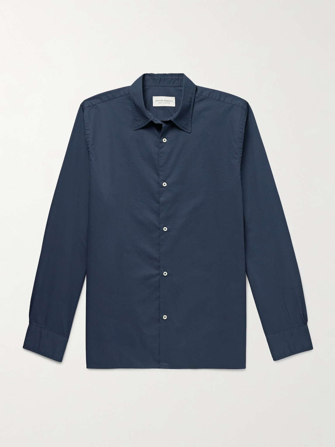 OFFICINE GÉNÉRALE Garment-Dyed Cotton-Poplin Shirt - Men