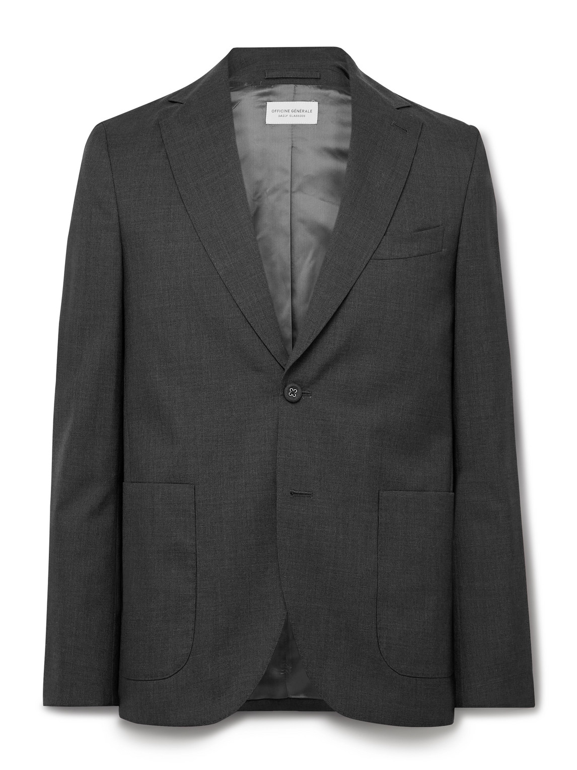 Officine Generale Arthus Virgin Wool Blazer In Gray