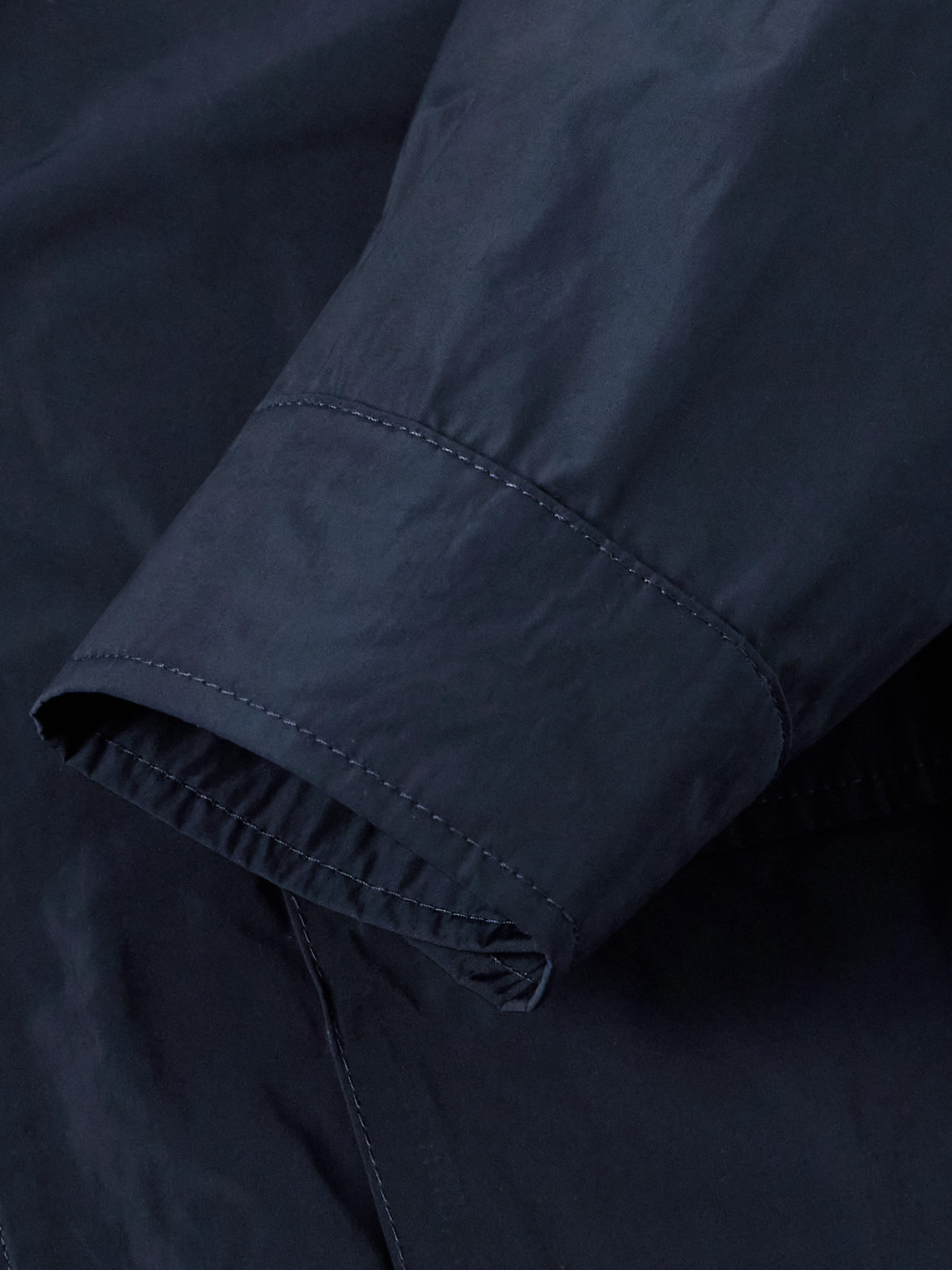 Officine Generale Nathane Shell Bomber Jacket In Blue