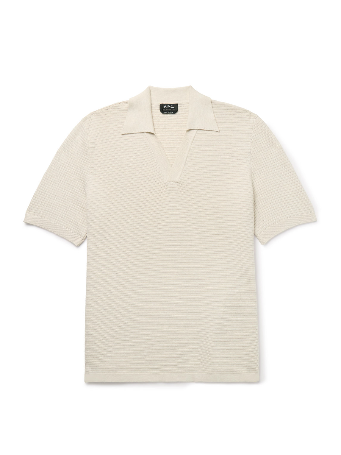 Apc A. P.c. Livio Heathered Polo Sweater In Neutral