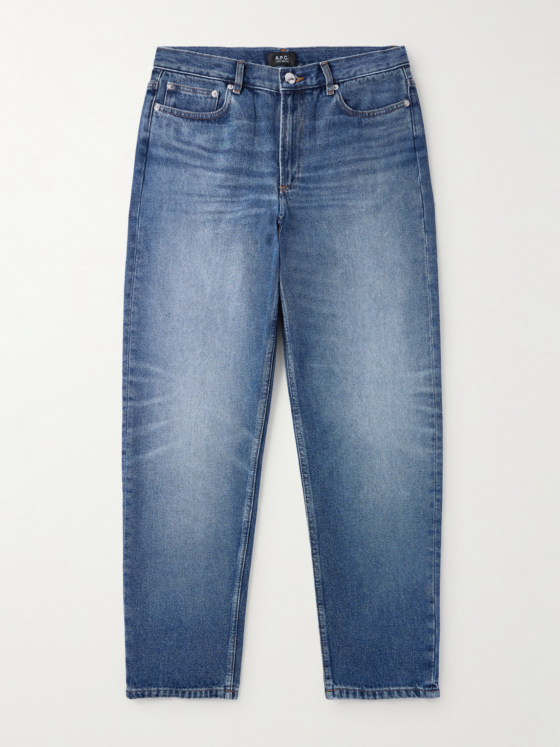 A.P.C. Martin Straight-Leg Cropped Stonewashed Jeans - Men