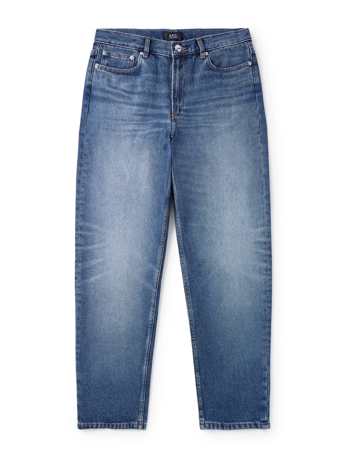Martin Straight-Leg Cropped Stonewashed Jeans