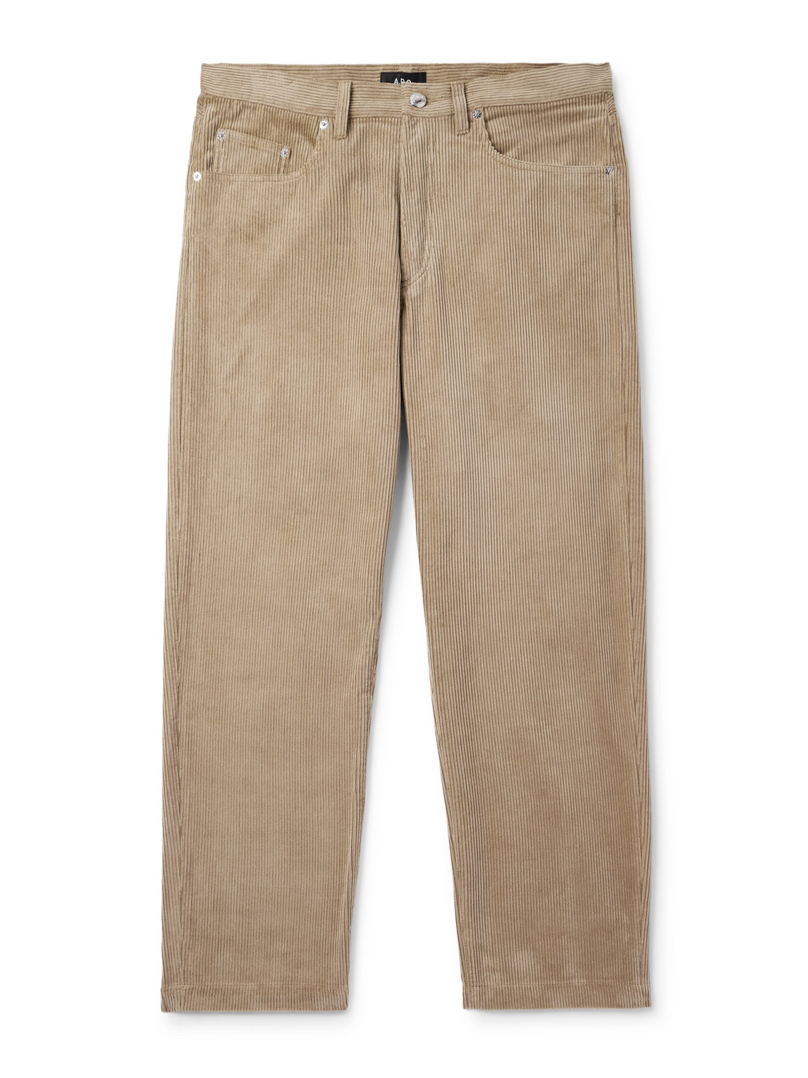 Achille Cropped Straight-Leg Cotton-Corduroy Trousers