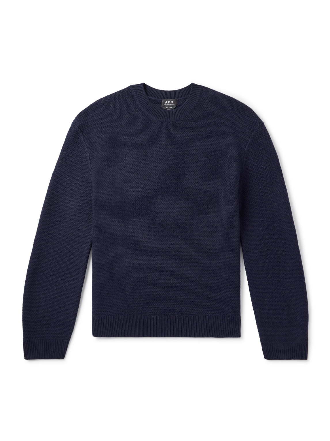 Thomas Logo-Appliquéd Honeycomb-Knit Virgin Wool Sweater