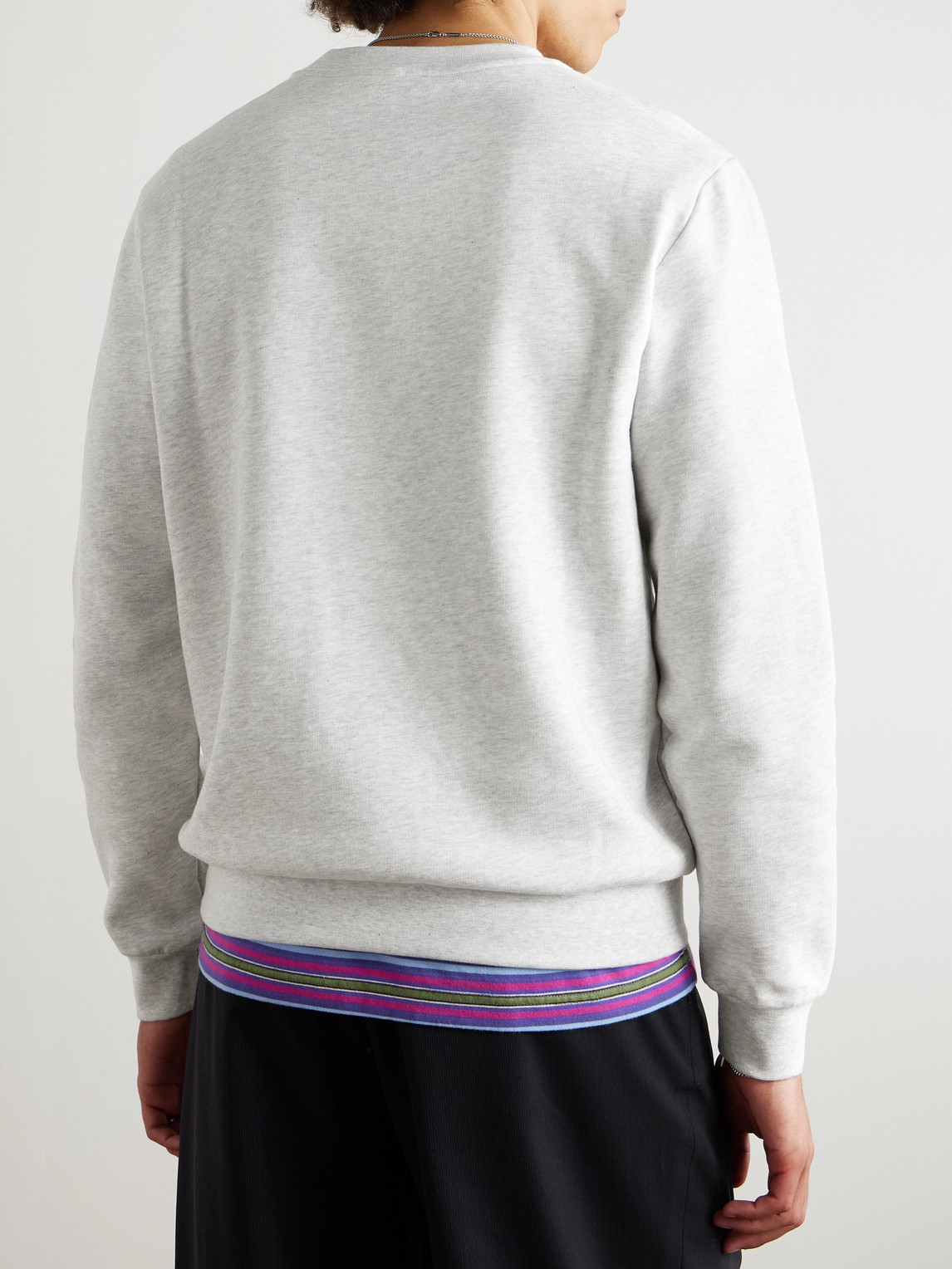 Apc Logo-embroidered Cotton-blend Jersey Sweatshirt