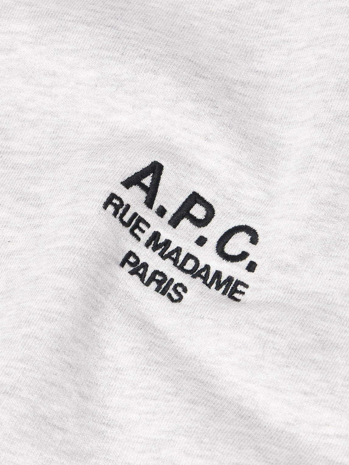 Apc Logo-embroidered Cotton-blend Jersey Sweatshirt