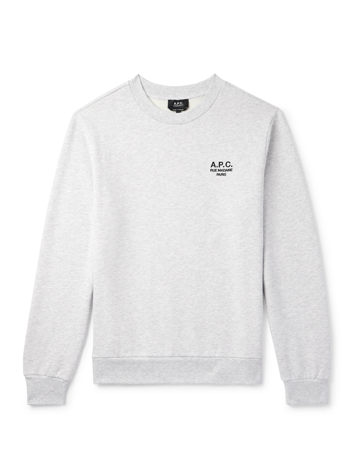 Apc Logo-embroidered Cotton-blend Jersey Sweatshirt