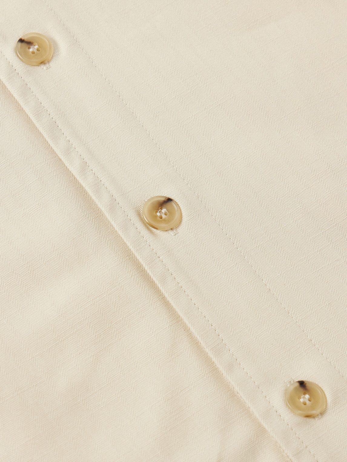 Apc Jeffray Herringbone Cotton Overshirt In Neutral