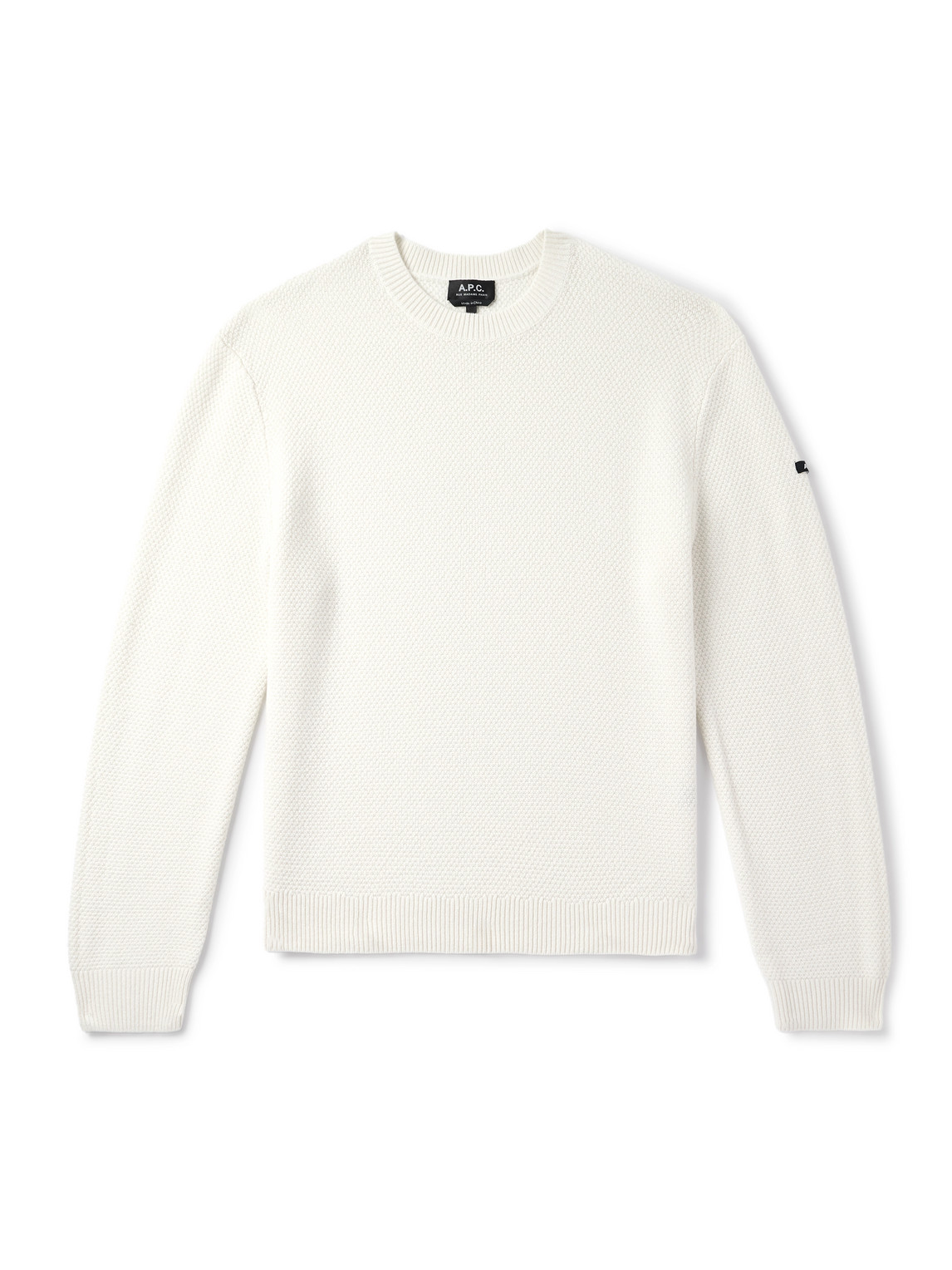 Thomas Logo-Appliquéd Honeycomb-Knit Virgin Wool Sweater