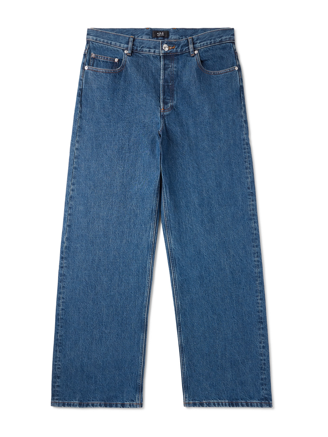 Aaron Wide-Leg Stonewashed Jeans