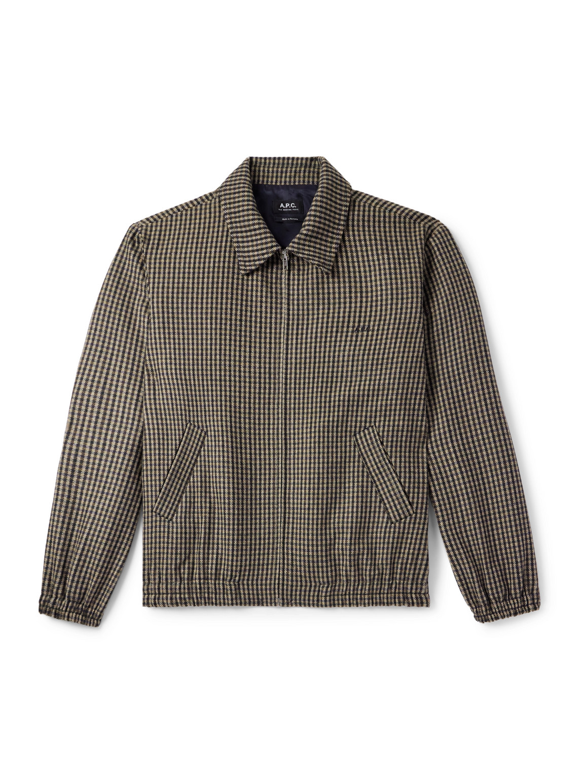 Gilbert Checked Brushed Wool-Blend Blouson Jacket