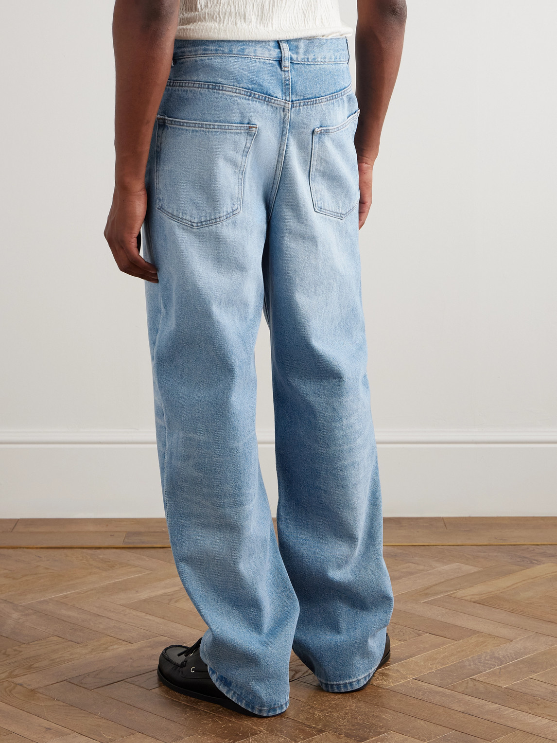 Apc Solal Straight-leg Stonewashed Jeans In Blue