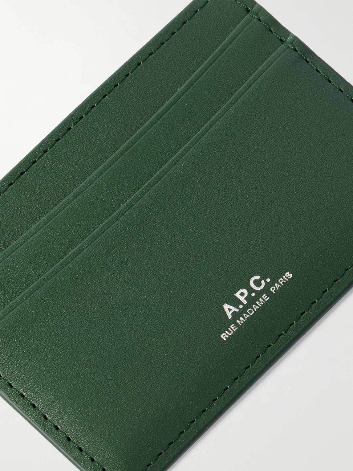 Apc Andre Logo-print Leather Cardholder
