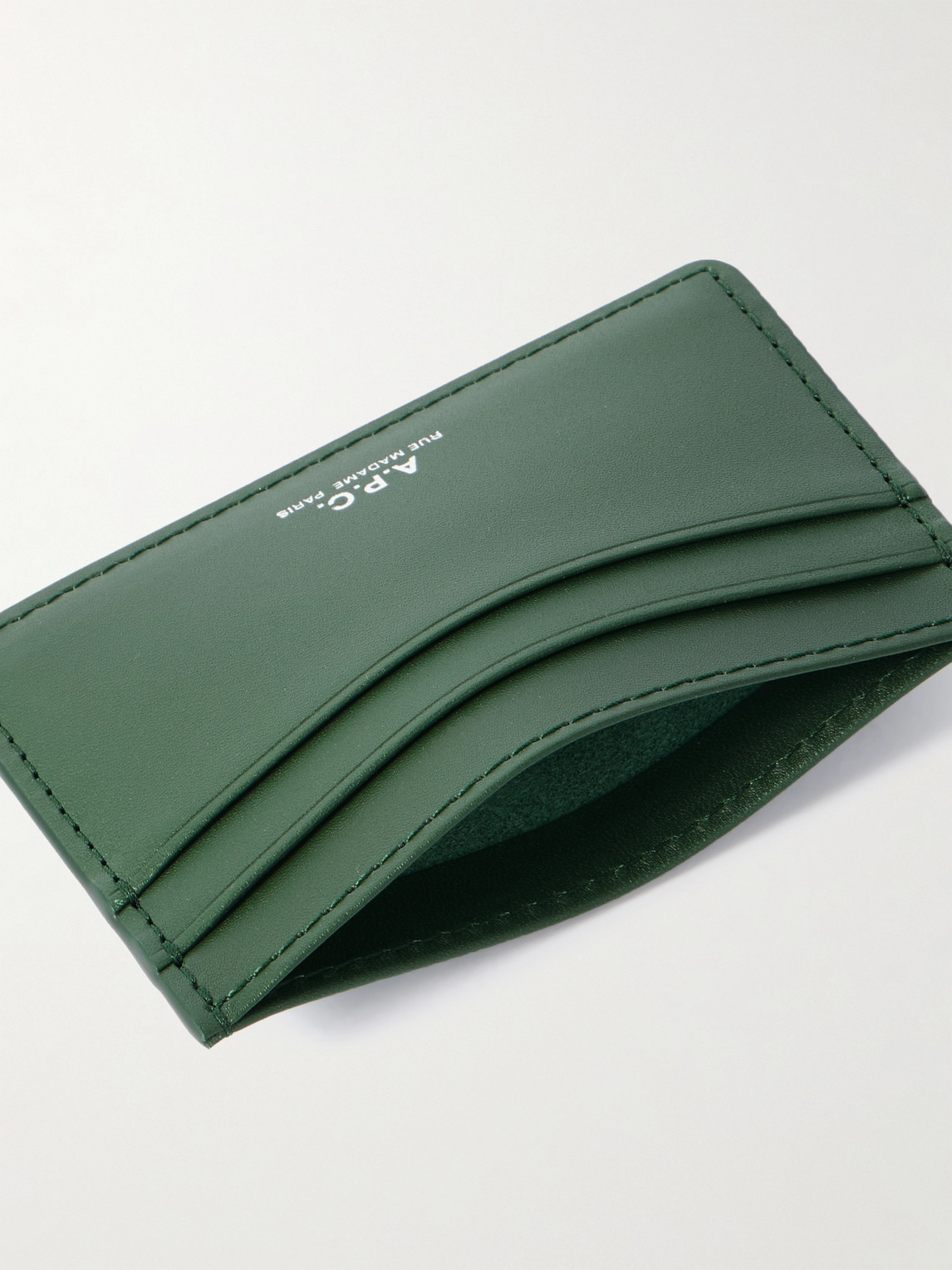 Apc Andre Logo-print Leather Cardholder