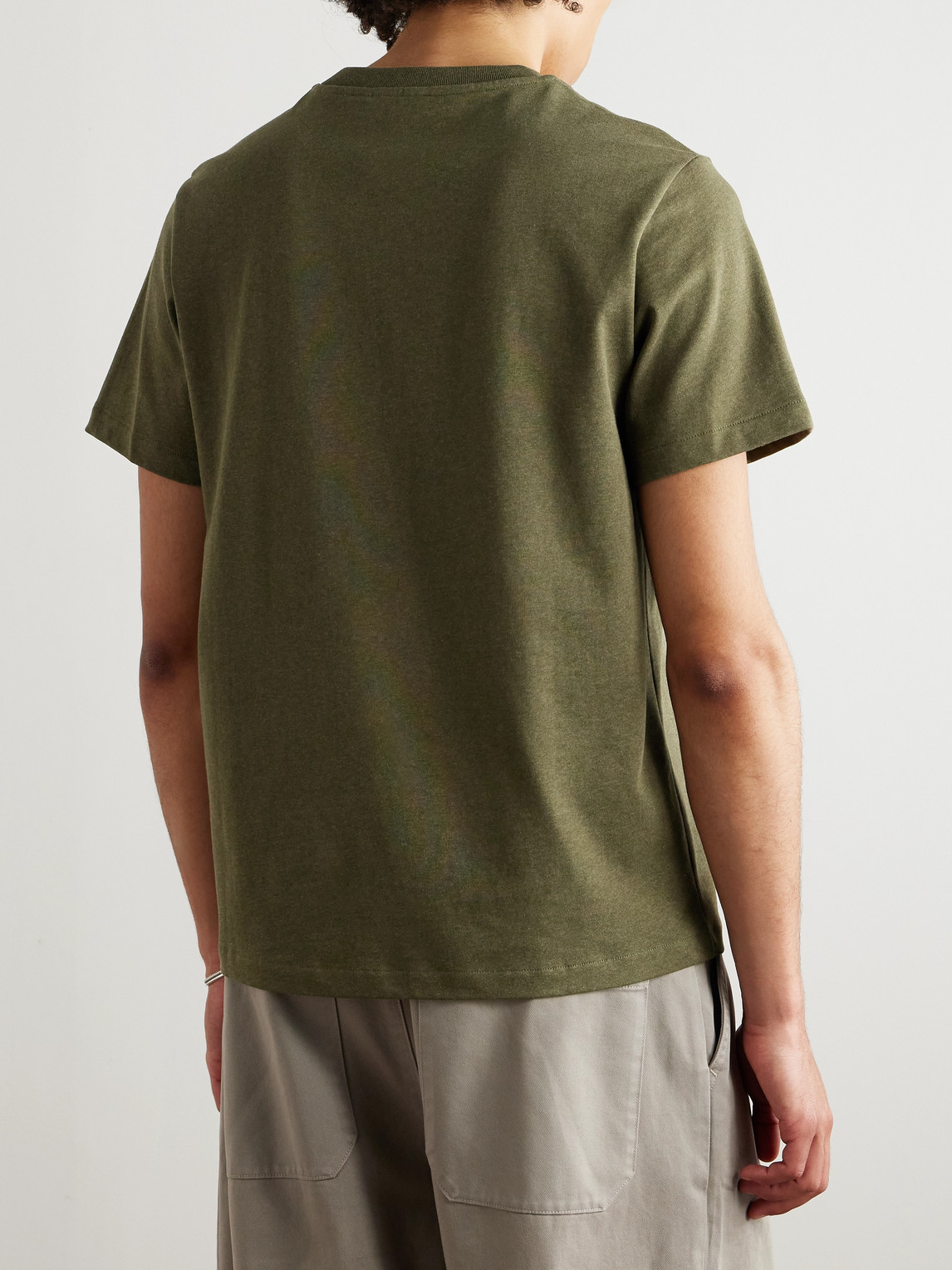 Apc Logo-embroidered Cotton-jersey T-shirt