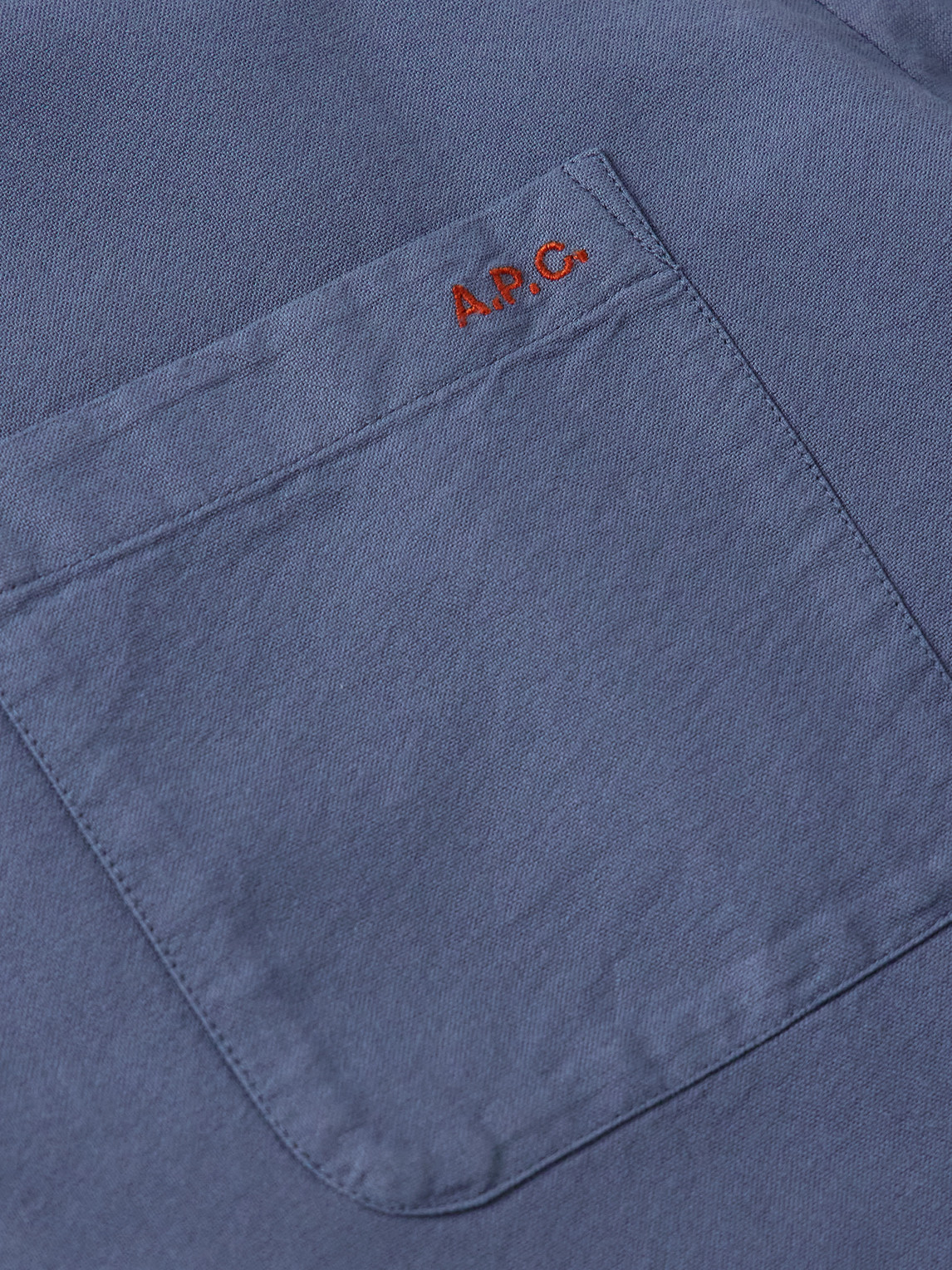 Apc Mateo Button-down Collar Logo-embroidered Cotton Shirt In Blue
