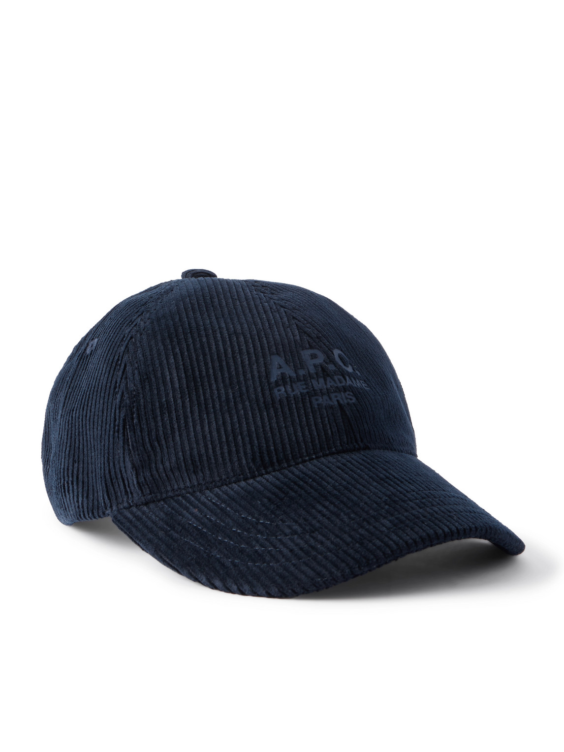 Apc Charlie Rue Madame Logo-print Cotton-corduroy Baseball Cap