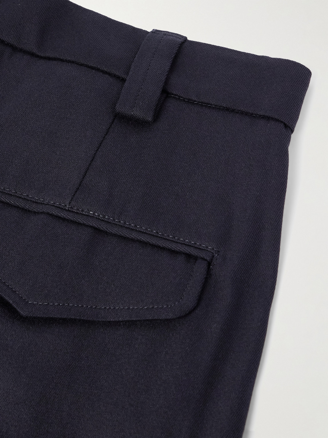Apc Renato Tapered Pleated Cotton And Wool-blend Twill Trousers