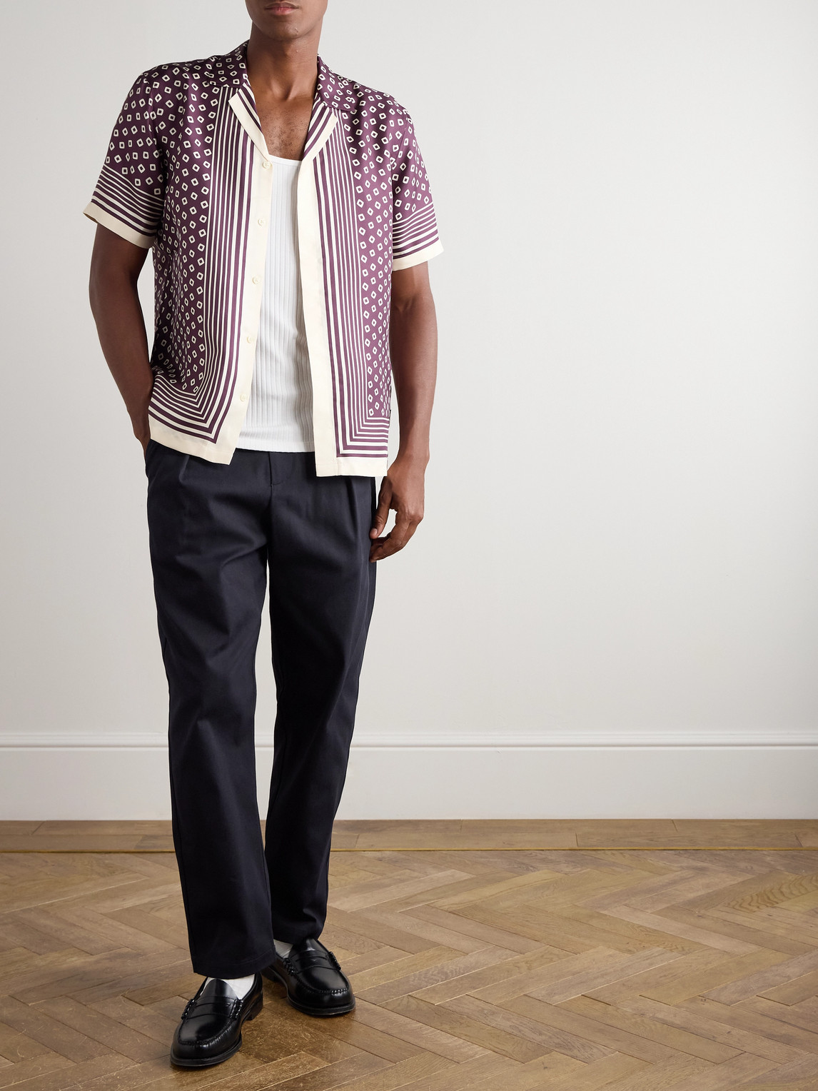 Apc Renato Tapered Pleated Cotton And Wool-blend Twill Trousers