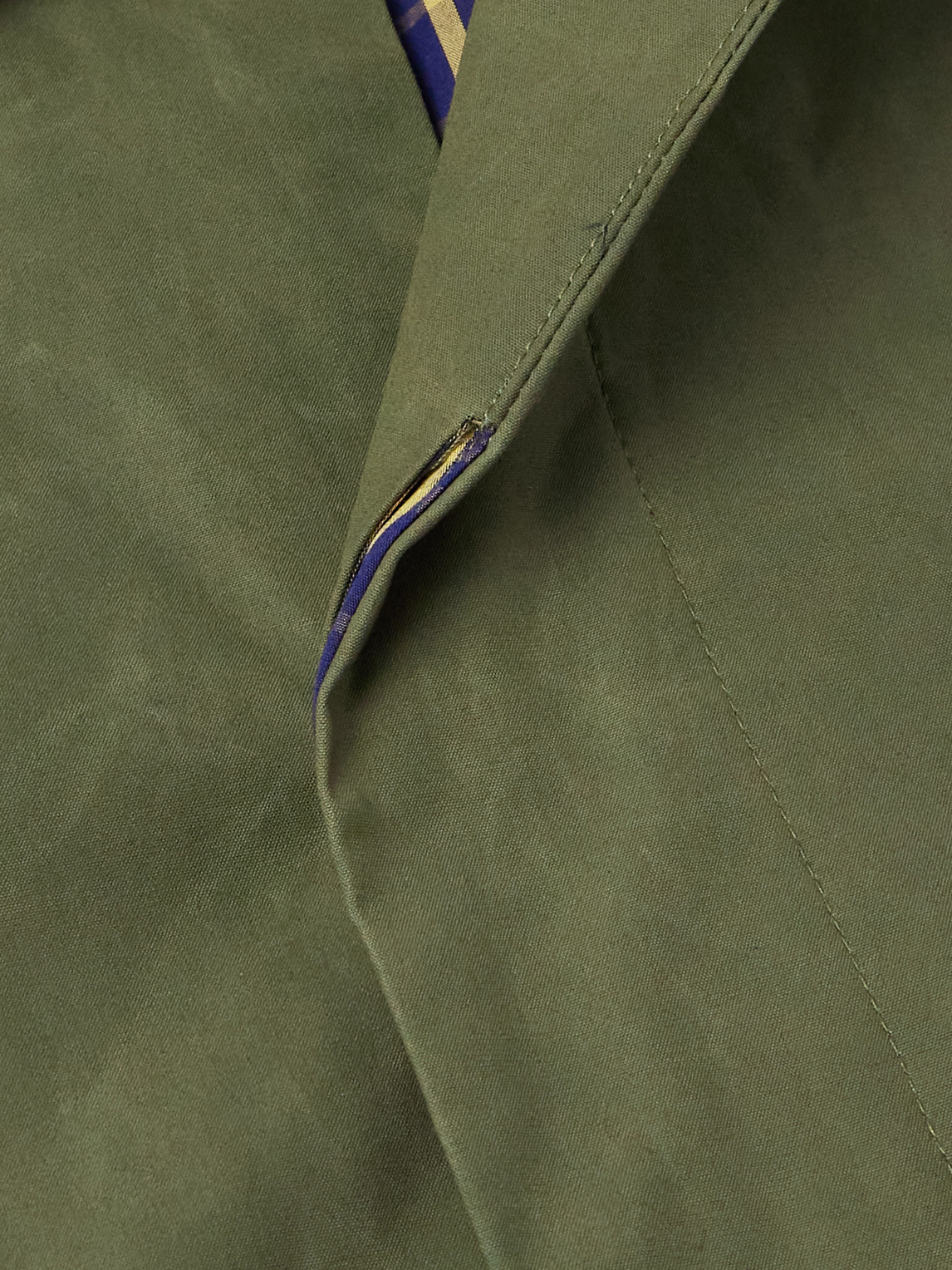 Apc Gaspard Oversized Corduroy-trimmed Coated Cotton-canvas Coat In Green