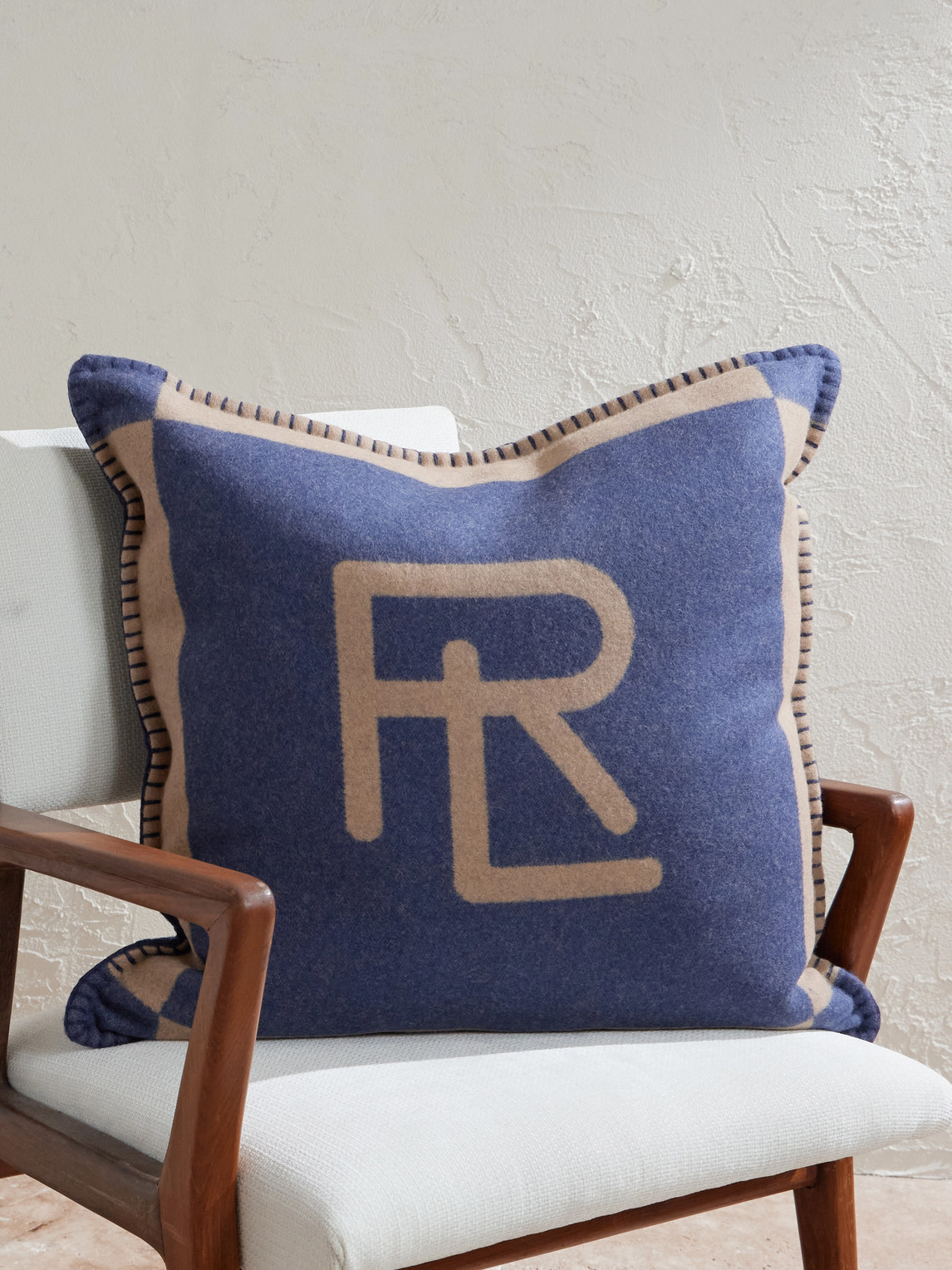 Ralph Lauren Northam Wool Cushion In Blue
