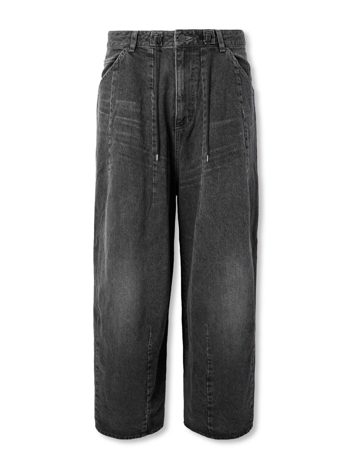 Needles H.d. Buggy Wide-leg Drawstring Jeans In Black