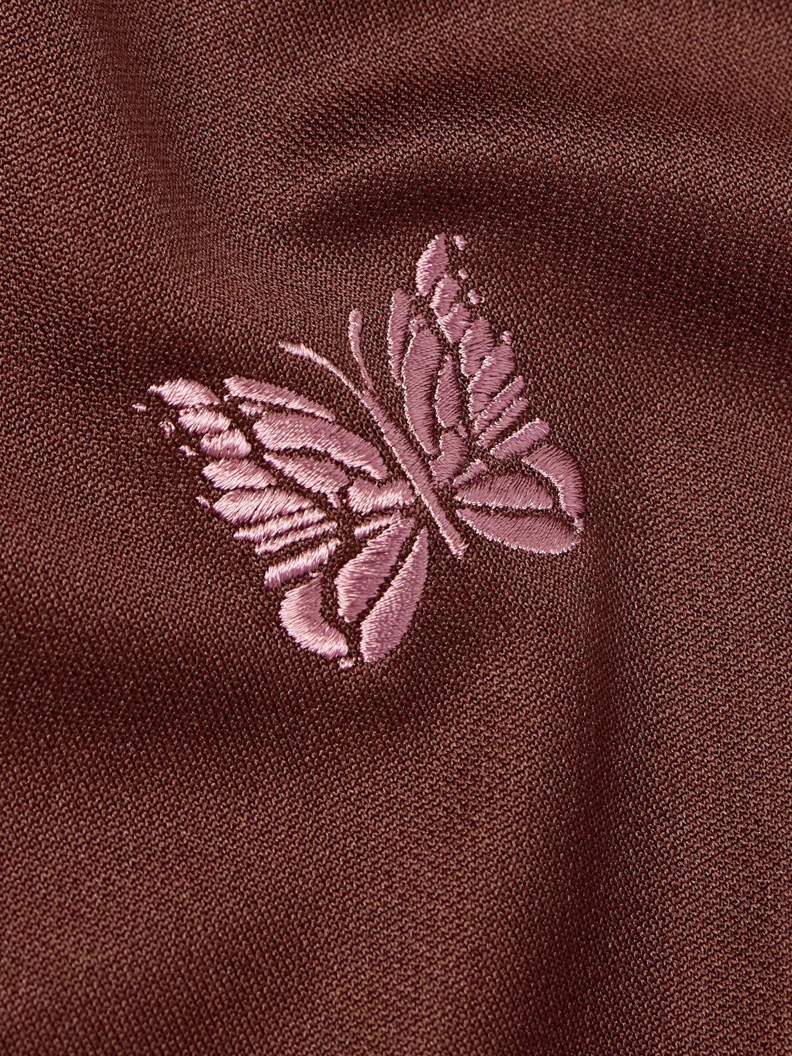 Needles Logo-embroidered Striped Tech-jersey Track Jacket In Brown