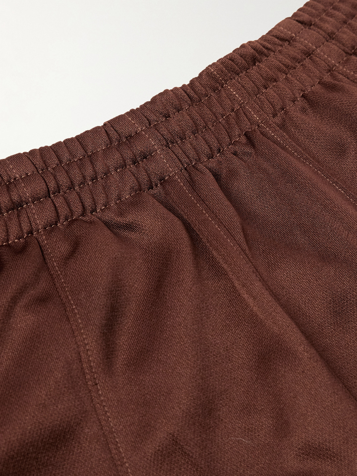 Needles Wide-leg Webbing-trimmed Logo-embroidered Jersey Track Pants In Brown