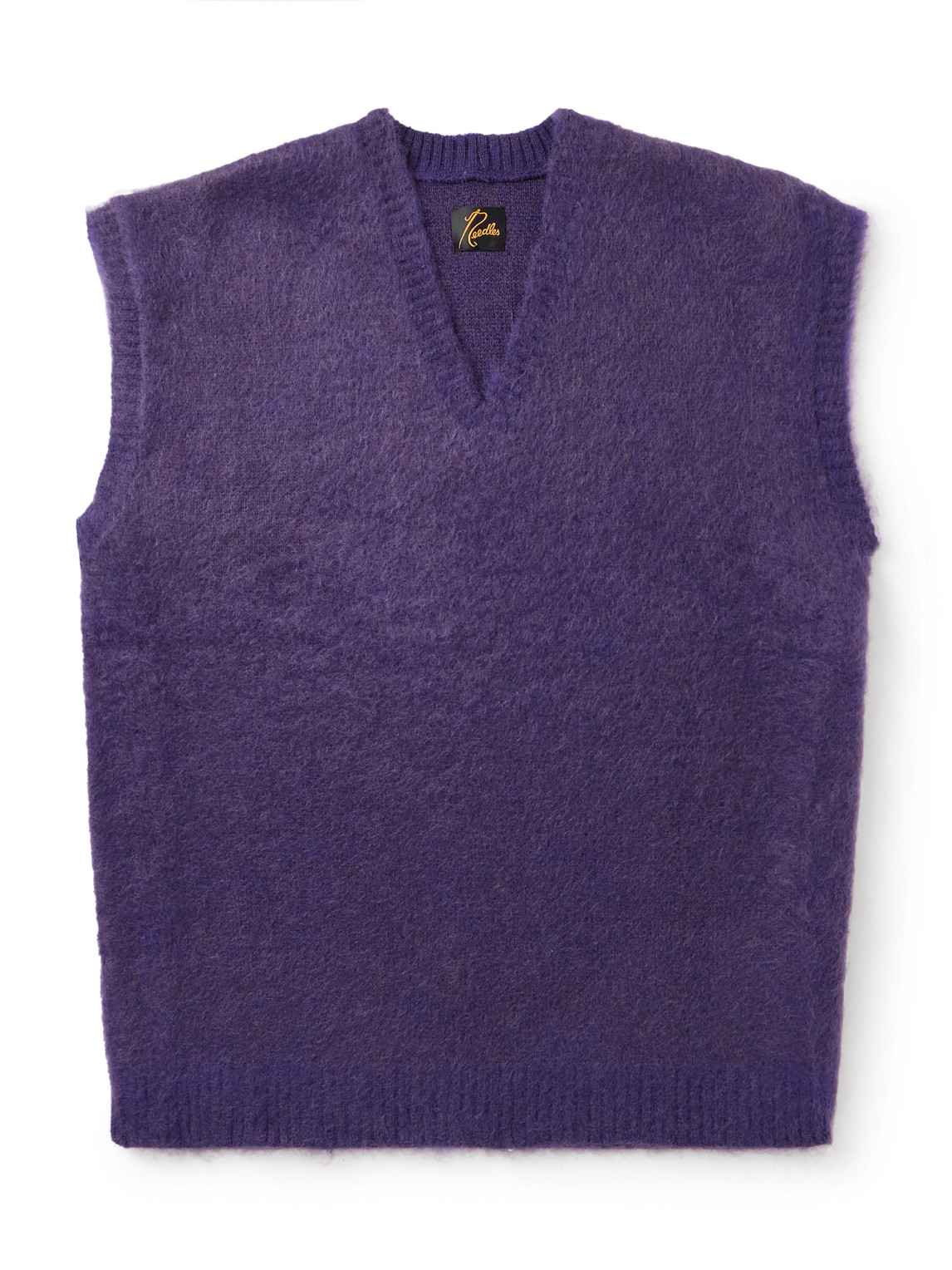 Needles Oversized Mohair-blend Sweater Vest In Purple