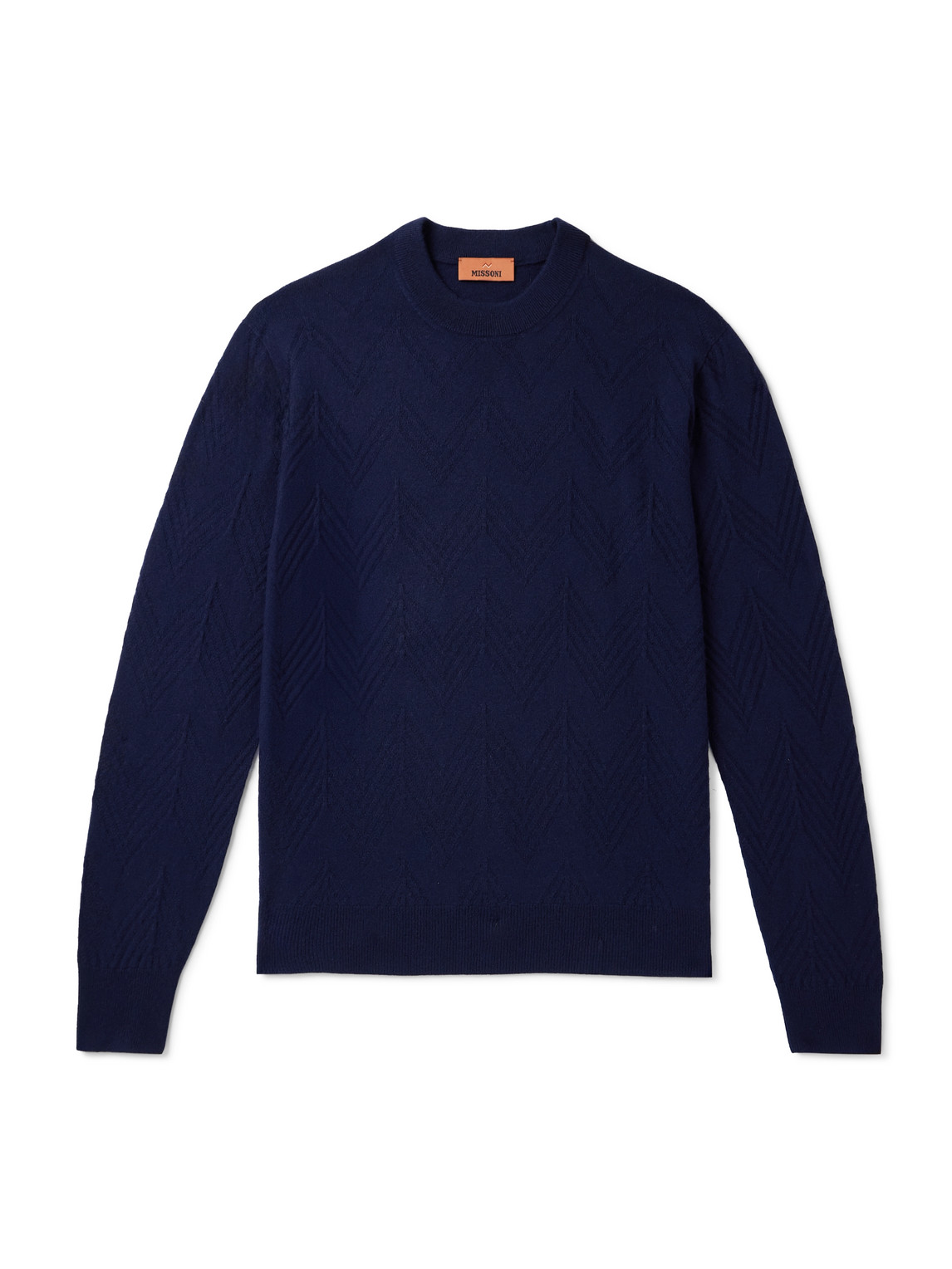 Jacquard-Knit Cashmere Mock-Neck Sweater