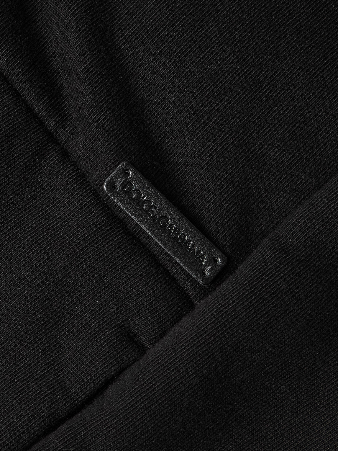 Dolce & Gabbana Shearling-trimmed Cotton-jersey Hooded Jacket In Black