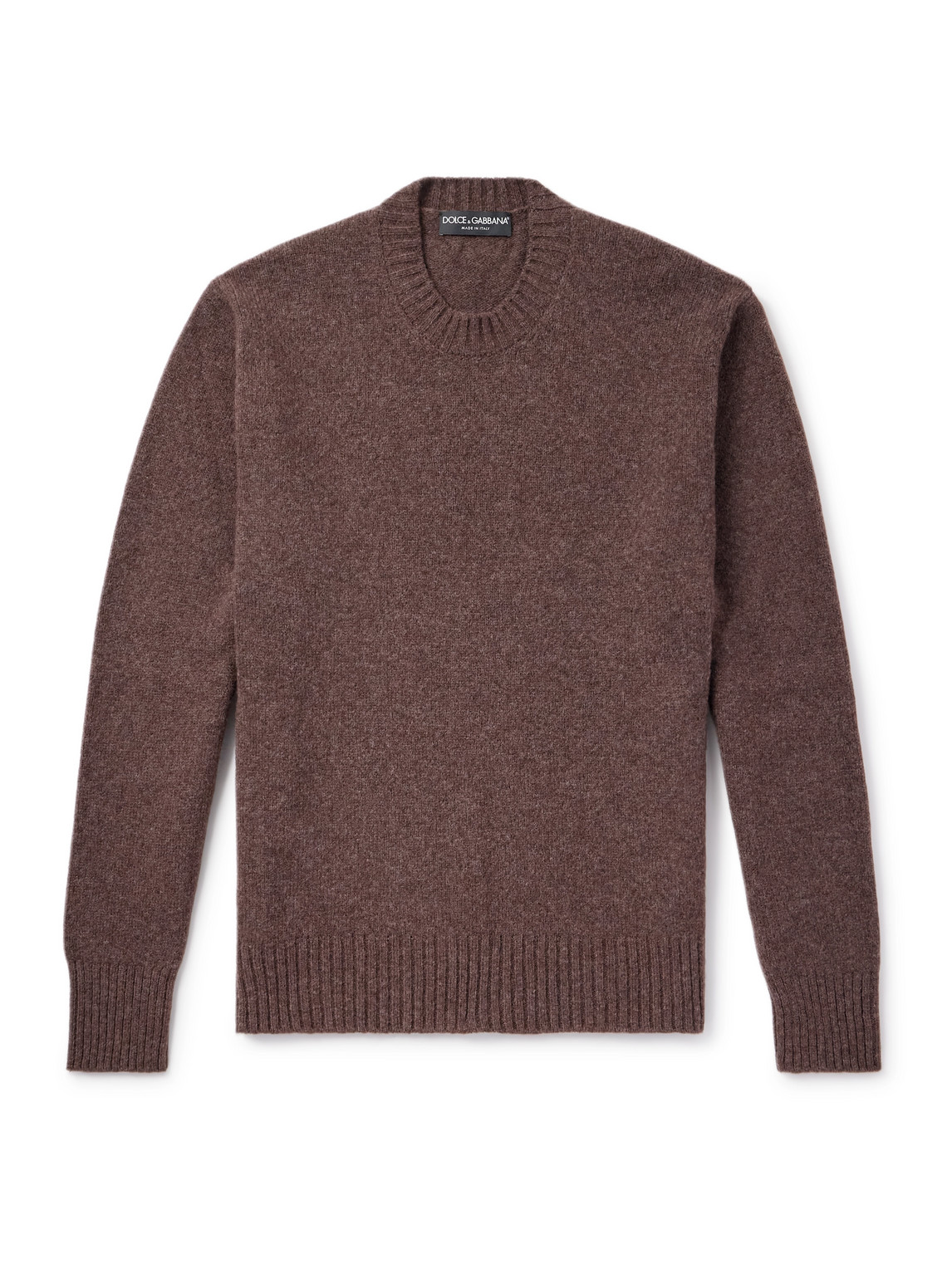 Dolce & Gabbana Wool-blend Sweater In Brown