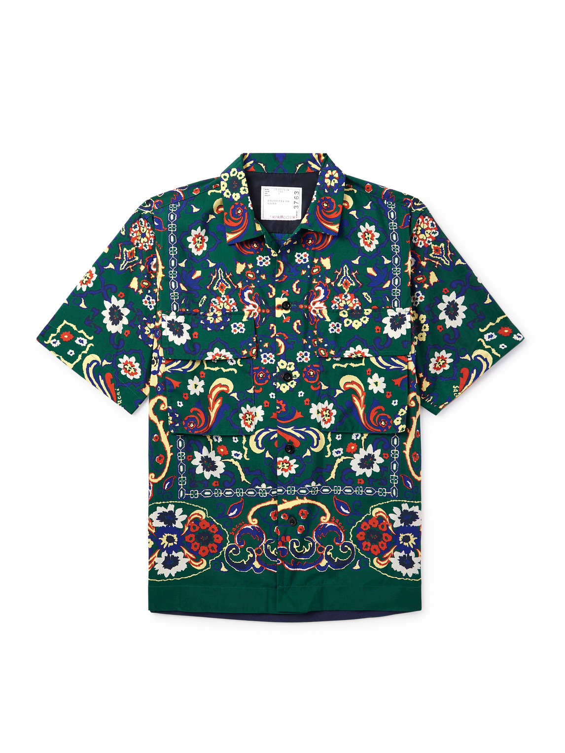 Sacai Paisley-print Shell Shirt In Green