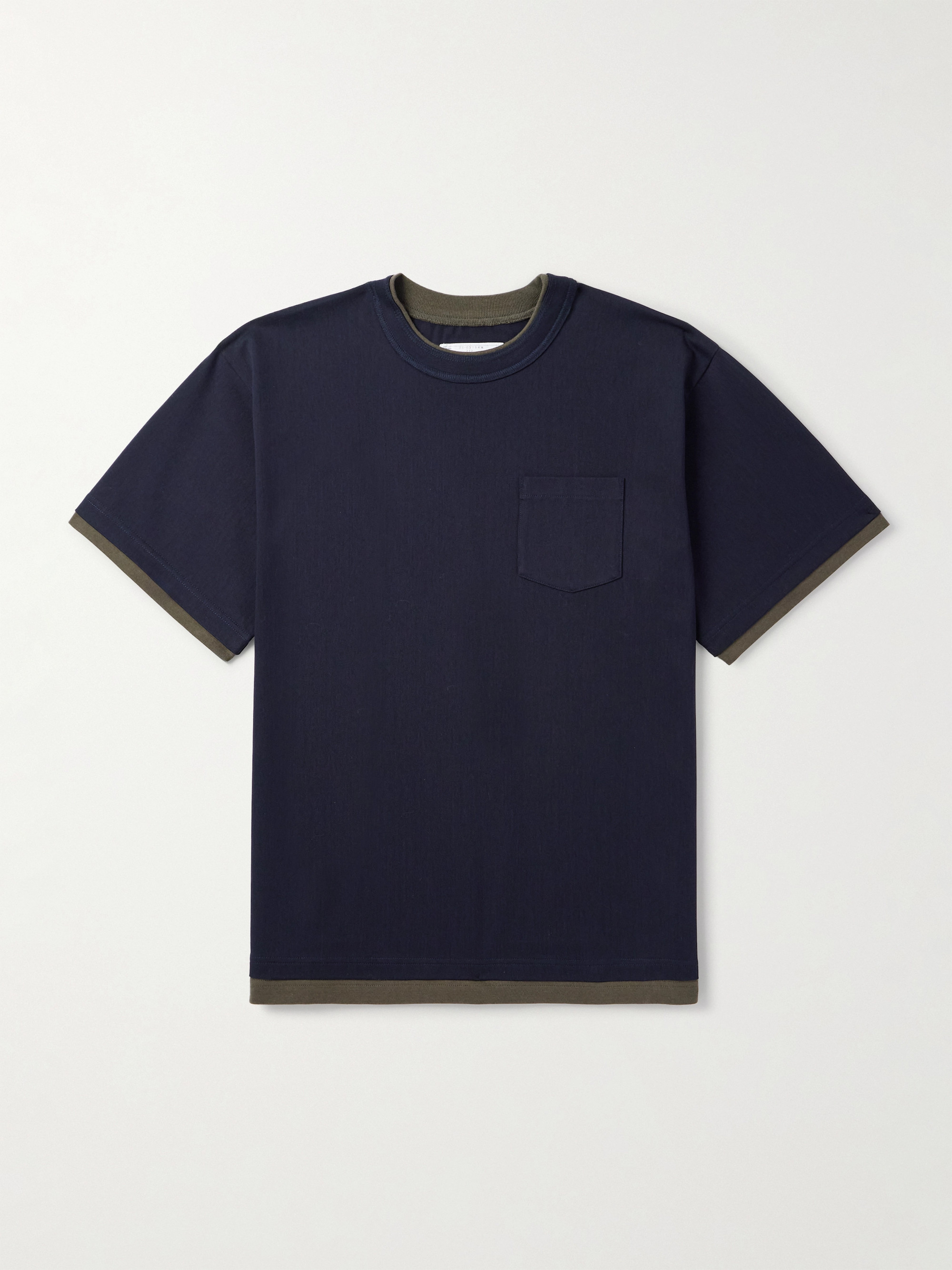 Layered Cotton-Jersey T-Shirt — Image 5
