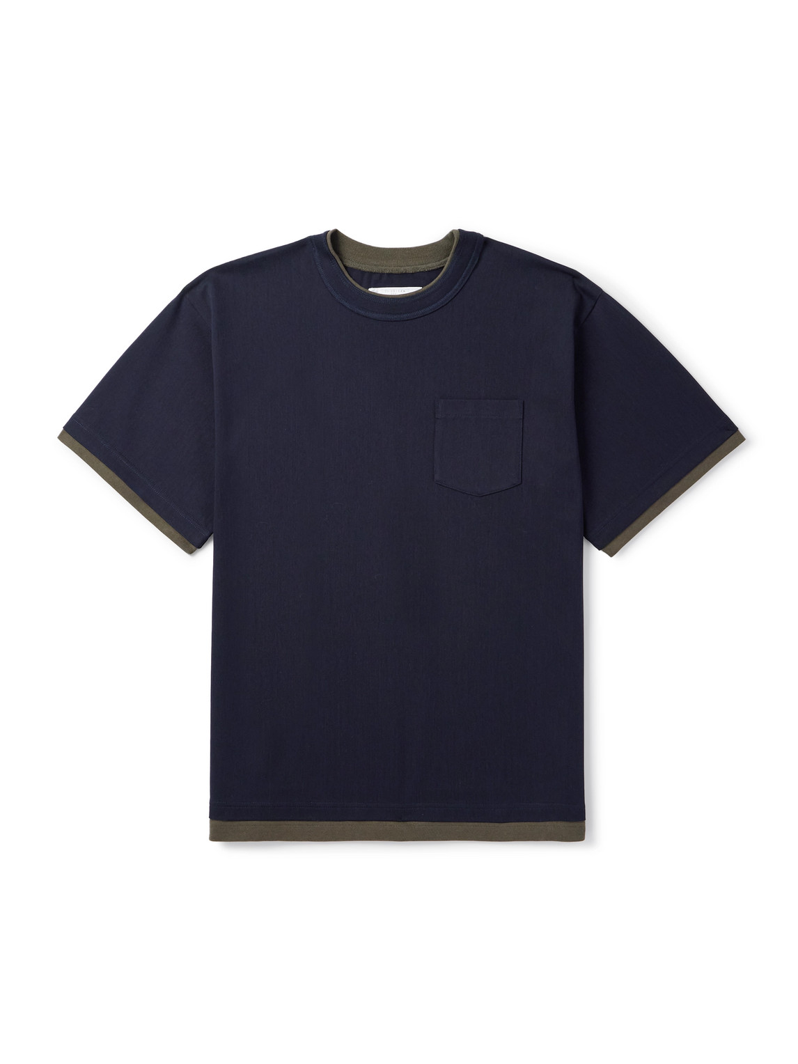 Sacai Layered Cotton-jersey T-shirt