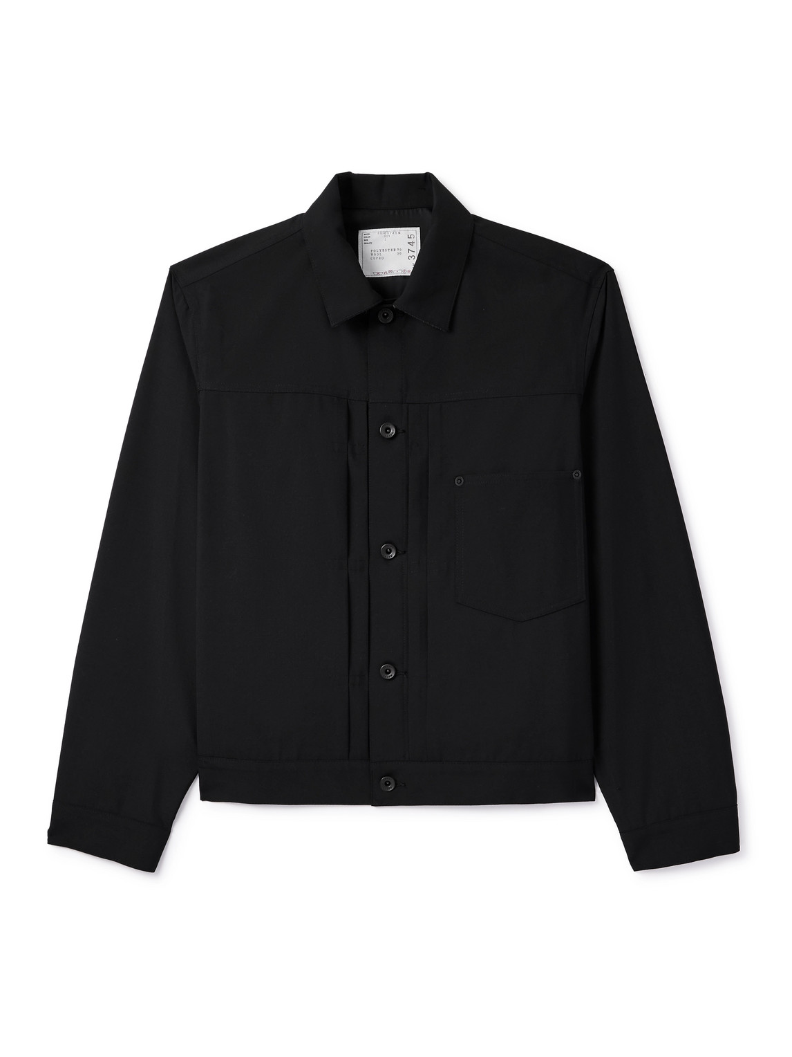 Sacai Woven Shirt In Black