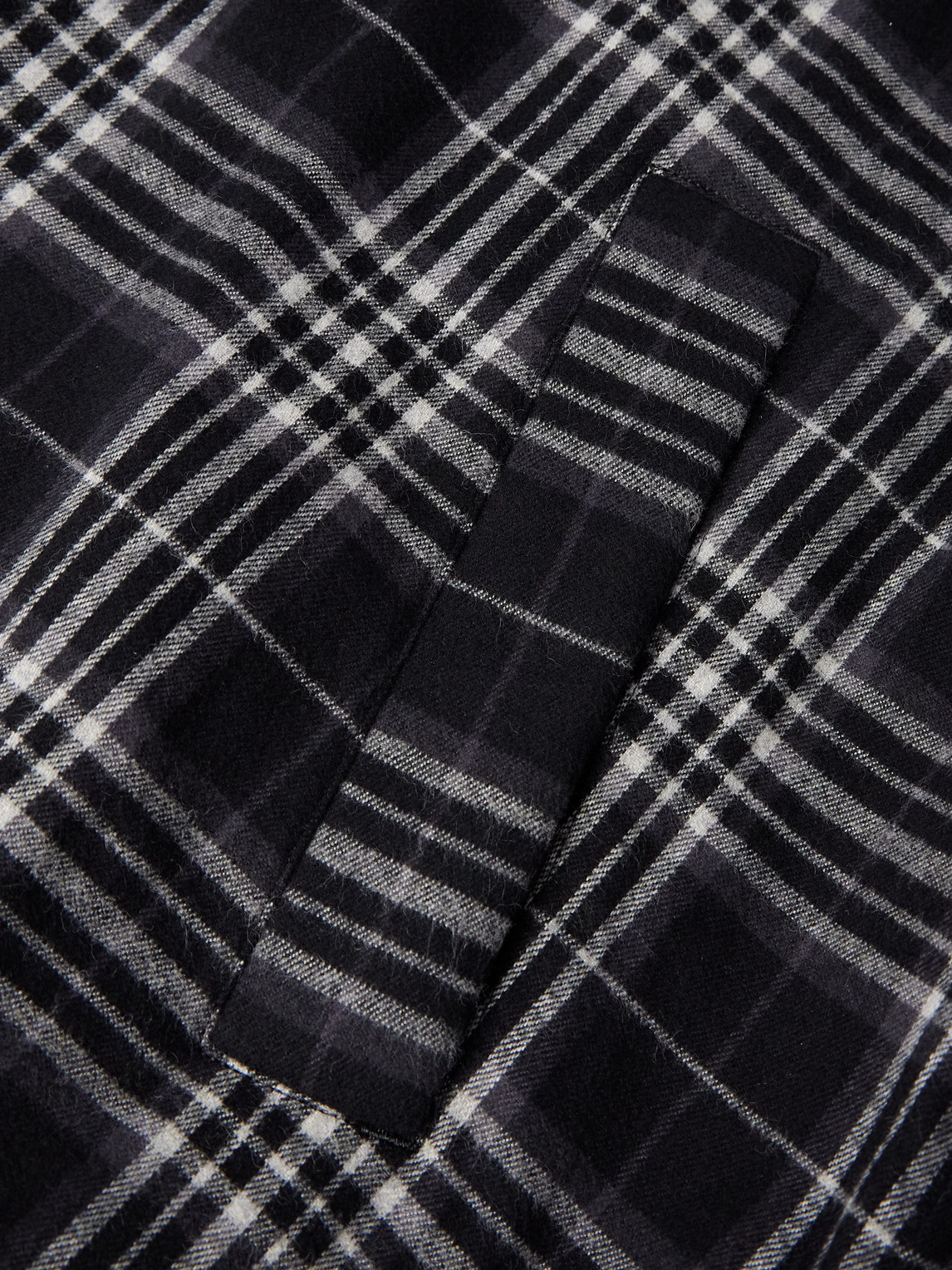 Sacai Nylon-trimmed Padded Checked Cotton-flannel Blouson Jacket In Black