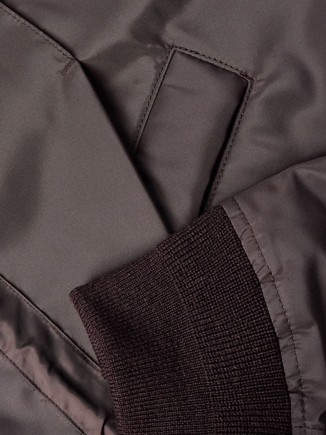 Sacai Shell Bomber Jacket In Brown