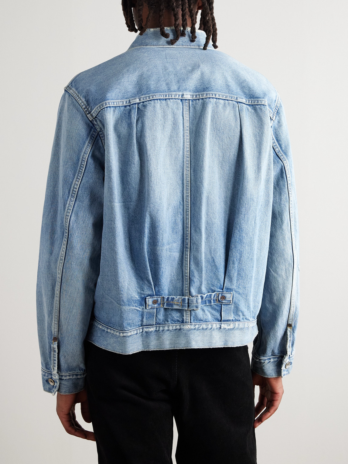  Sacai - Beyondexx Distressed Denim Jacket - Men - Blue - 2 
