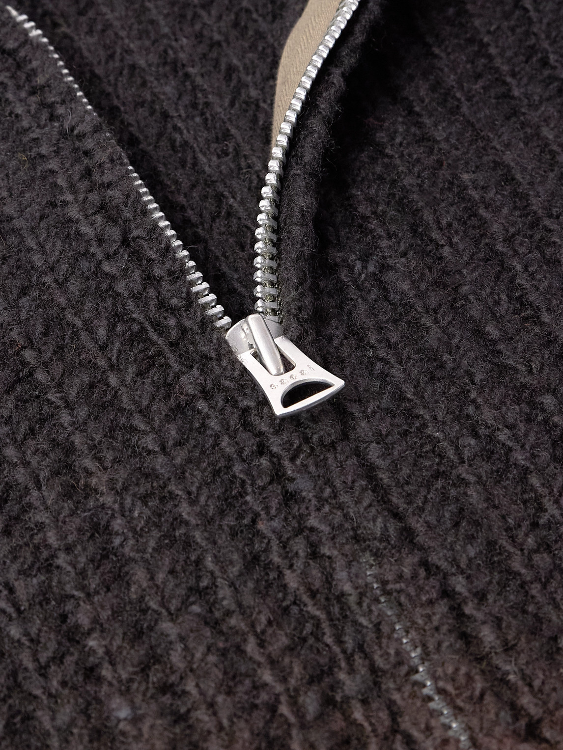 Sacai Mens Brown Regular-fit Spread-collar Wool Cardigan In Multi