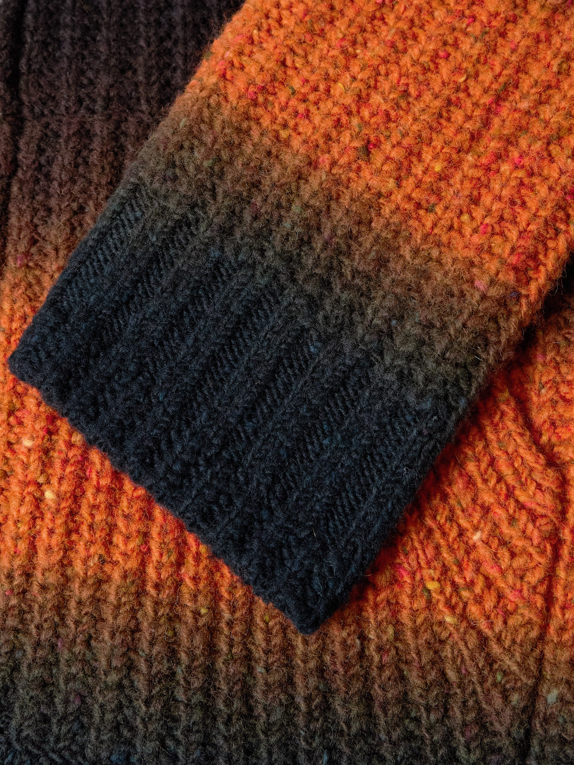 Sacai Mens Brown Regular-fit Spread-collar Wool Cardigan In Multi