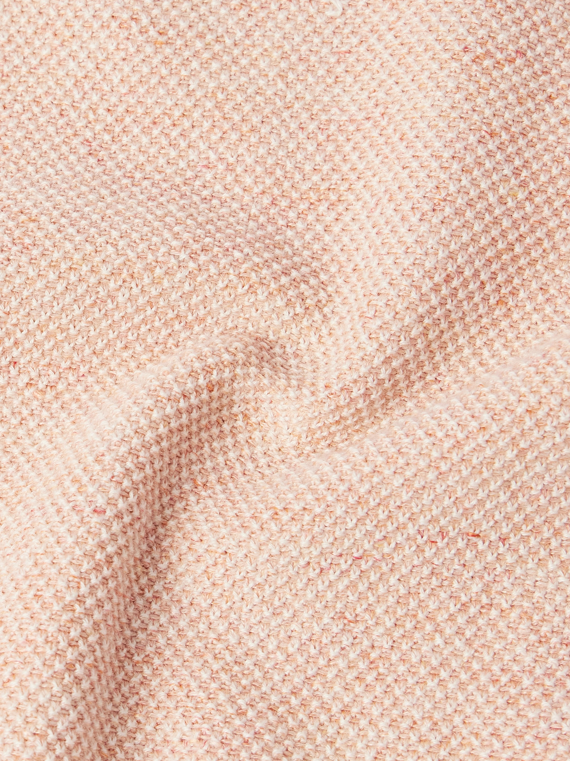 Altea Linen And Cotton-blend Piqué Sweater In Pink