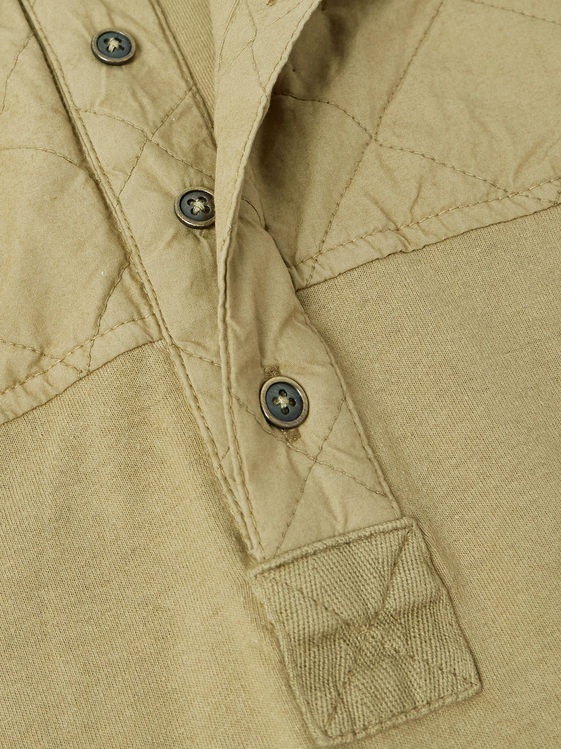Isabel Marant Kian Logo-embroidered Quilted Poplin-panelled Cotton-jersey Polo Shirt In Green
