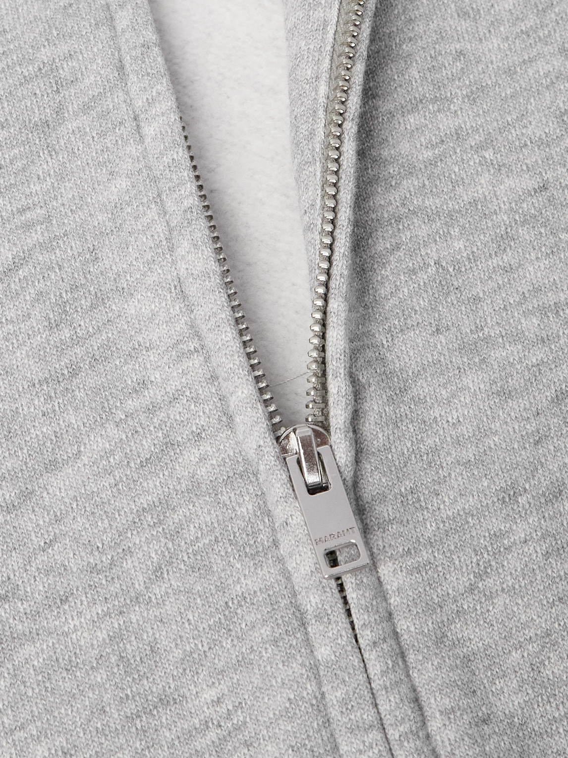 Isabel Marant Logo-embroidered Organic Cotton-blend Jersey Zip-up Sweatshirt In Gray