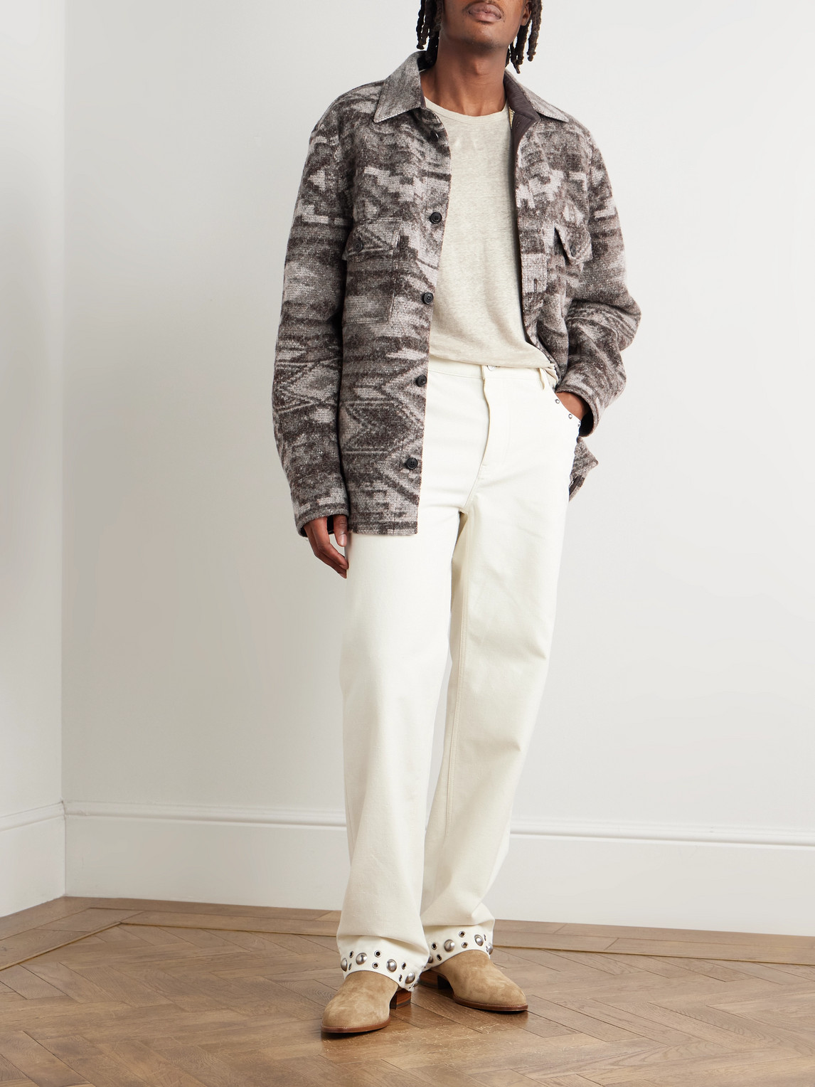Isabel Marant Kevron Flannel Overshirt In Multi